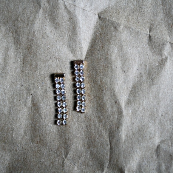 VINTAGE GATSBY INSPIRED DANGLE EARRINGS - Picture 1 of 5